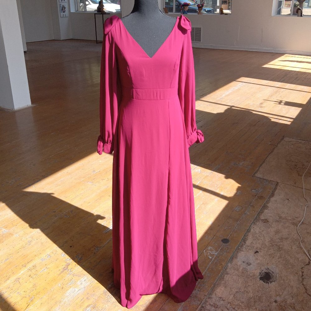 Burgundy wine ethereal maxi dress